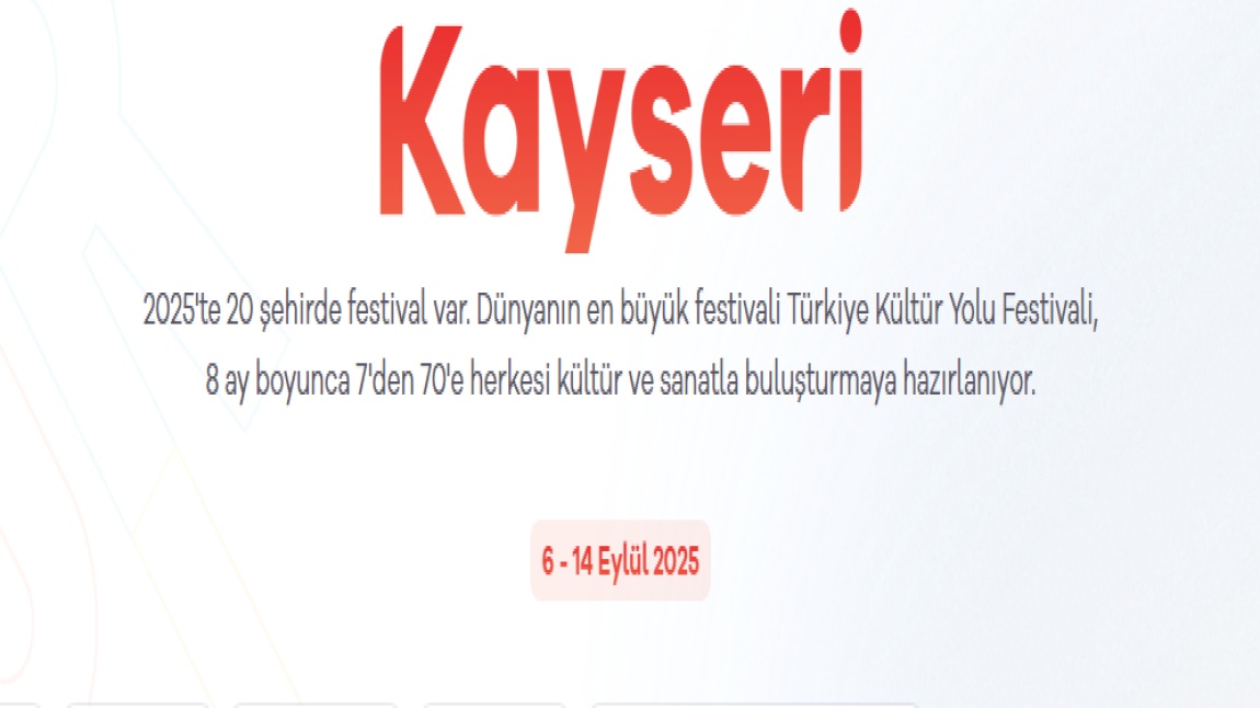 Kayseri Kültür Yolu Festivali